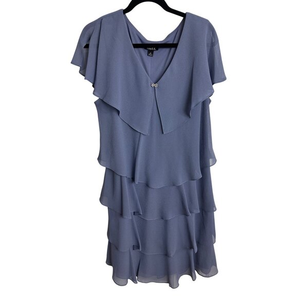 SLNY Size 16 Women's Pull Over Dress with Ruffles - Picture 6 of 10